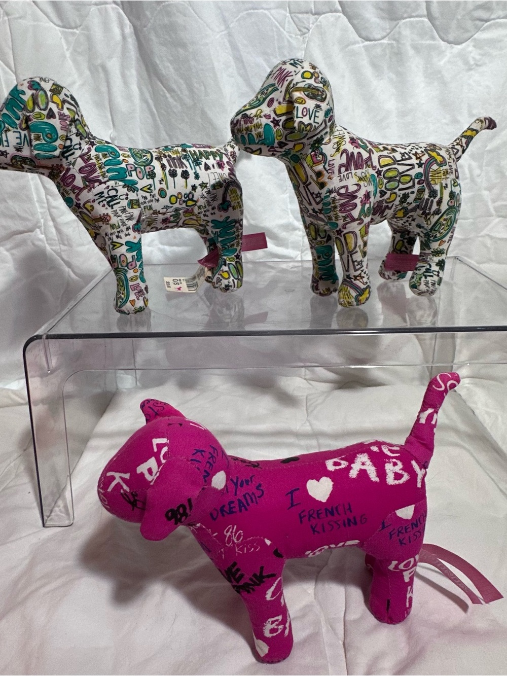 Victoria's Secret Hot Pink Graphic Dog Accent